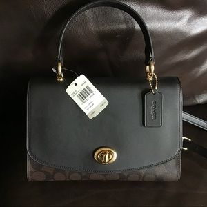 NWT Coach Top Handle Tilly Satchel for sale - Coach Signature Canvas